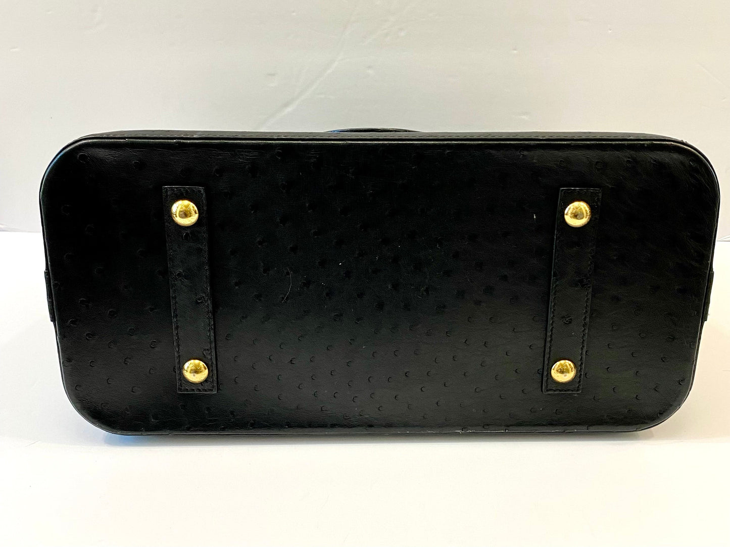 LOUIS VUITTON OSTRICH LEATHER ALMA GM HANDBAG