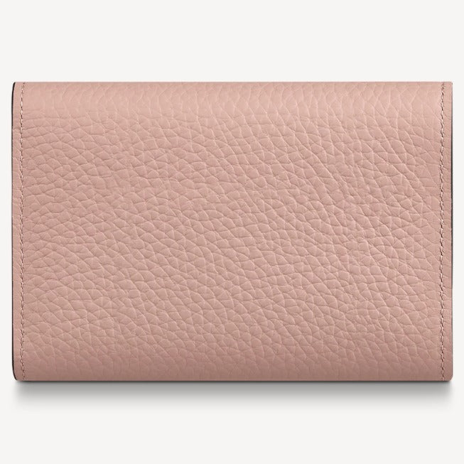 GLM-TAURILLON CAPUCINES COMPACT WALLET ROSE