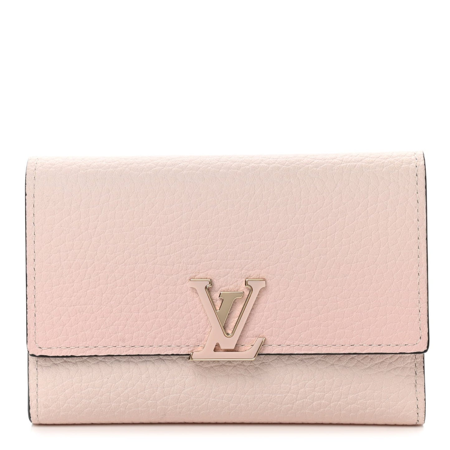 GLM-TAURILLON CAPUCINES COMPACT WALLET ROSE