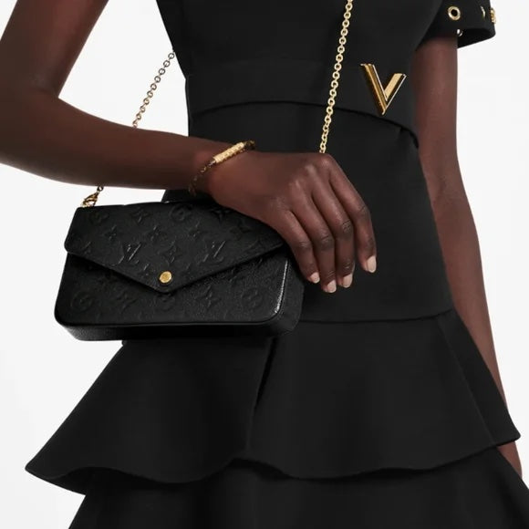 LOUIS VUITTON MONOGRAM EMPREINTE LEATHER FÉLICIE CHAIN BAG