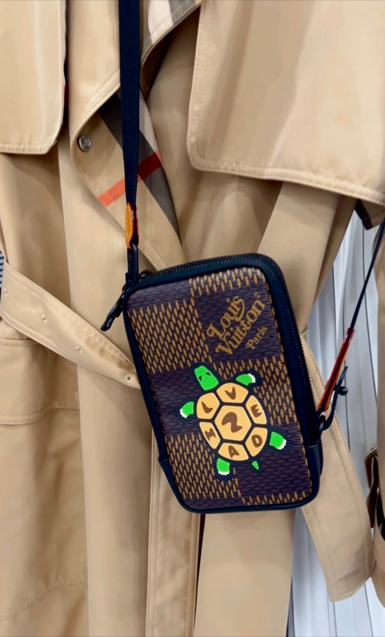 LOUIS VUITTON X NIGO DOUBLE PHONE POUCH CROSSBODY
