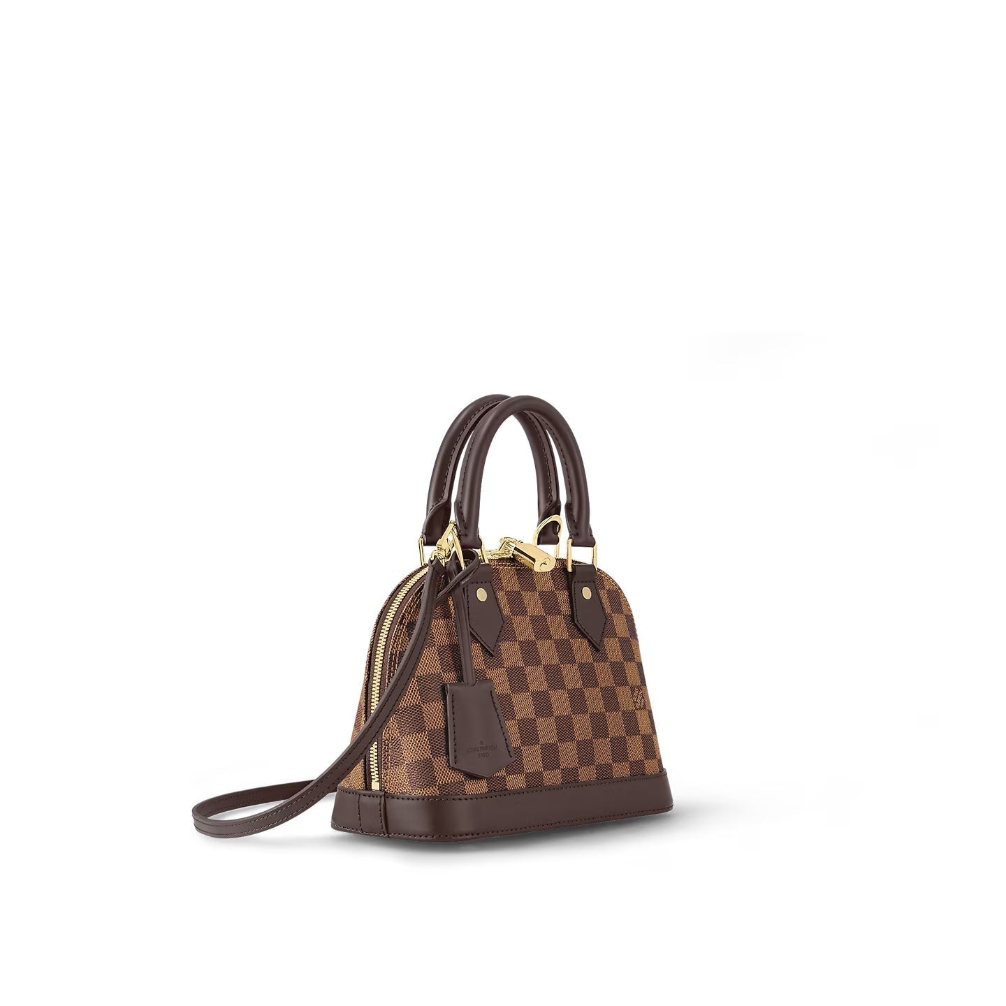 LOUIS VUITTON DAMIER EBENE ALMA BB BAG