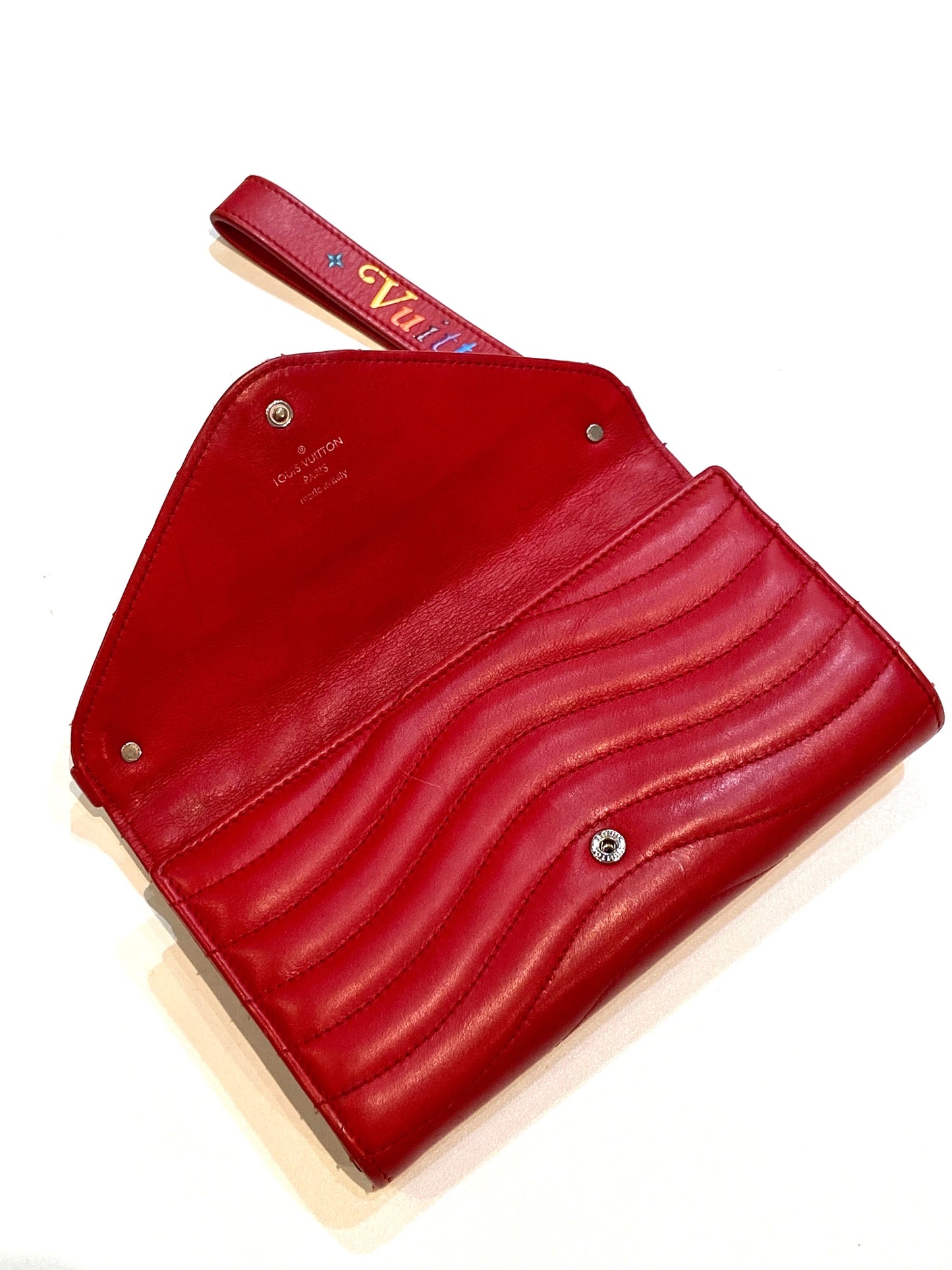 LOUIS VUITTON NEW WAVE LONG CALFSKIN WALLET WRISTLET