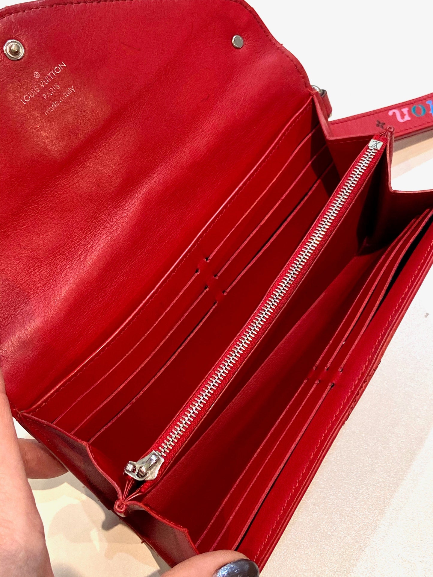 LOUIS VUITTON NEW WAVE LONG CALFSKIN WALLET WRISTLET