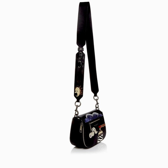 MARC JACOBS NOMAD JULIE VEROEVEN APPLIQUE SADDLE BAG