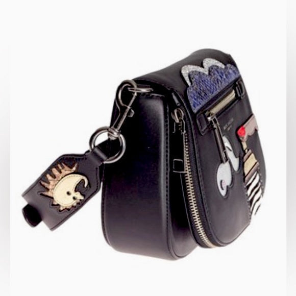 MARC JACOBS NOMAD JULIE VEROEVEN APPLIQUE SADDLE BAG