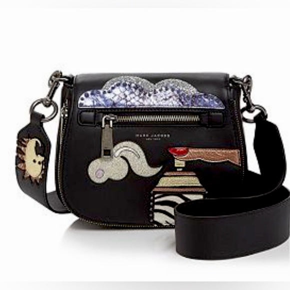 MARC JACOBS NOMAD JULIE VEROEVEN APPLIQUE SADDLE BAG