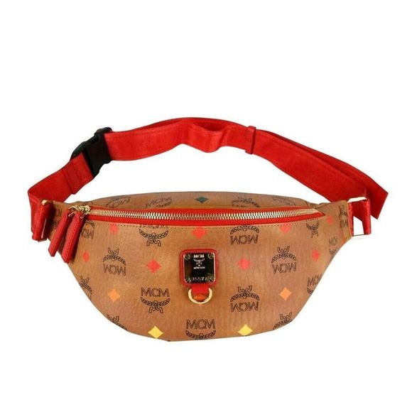 MCM COGNAC SPECTRUM STARK SKYOPTIC VISETOS BELT BAG