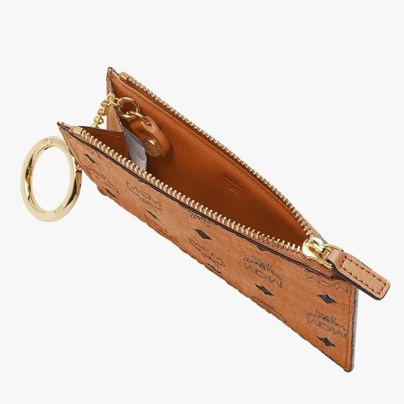 MCM COGNAC VISETOS ORIGINAL KEY CHAIN COIN POUCH