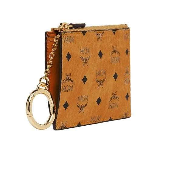 MCM COGNAC VISETOS ORIGINAL KEY CHAIN COIN POUCH