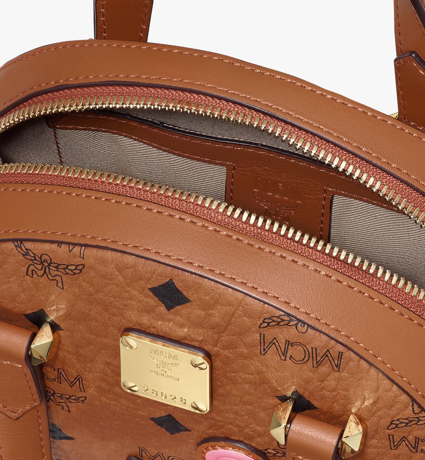 MCM Half Moon Tote in Visetos Original