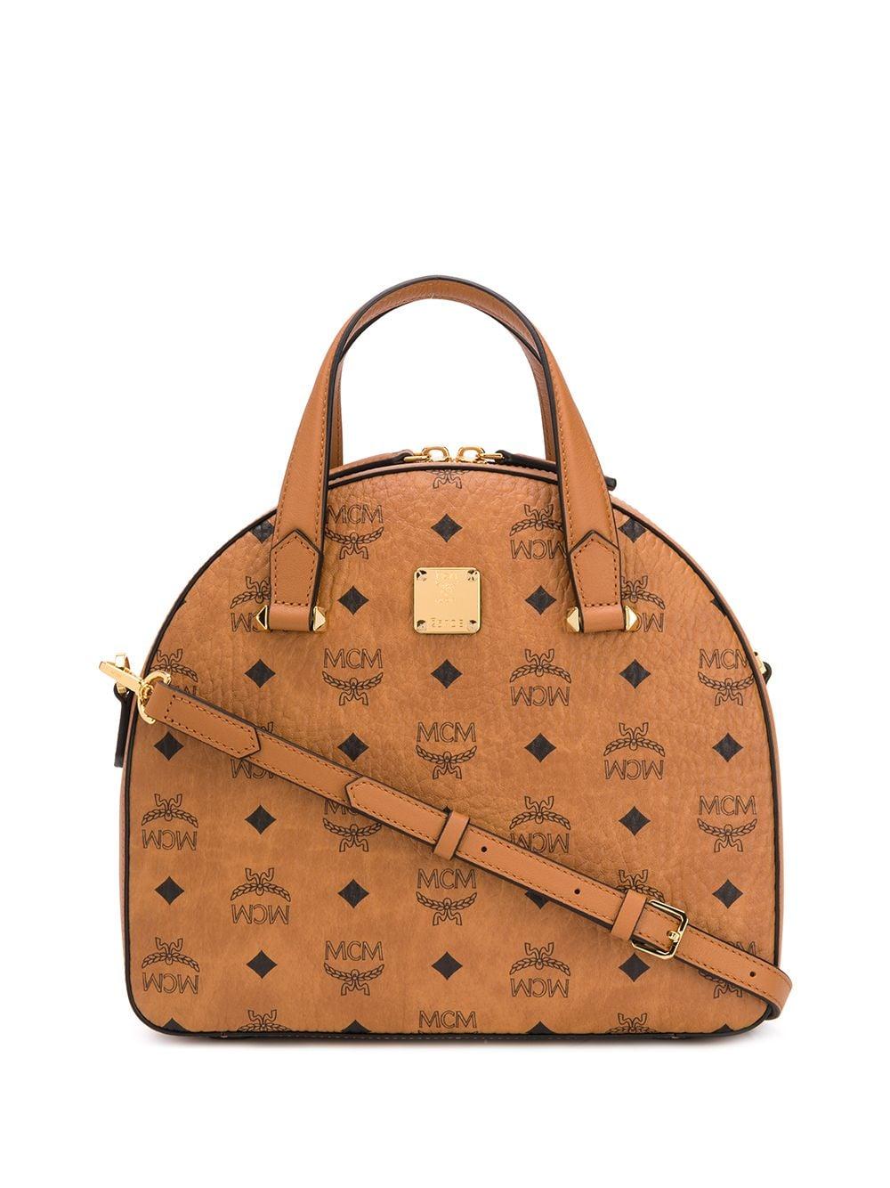 MCM Half Moon Tote in Visetos Original