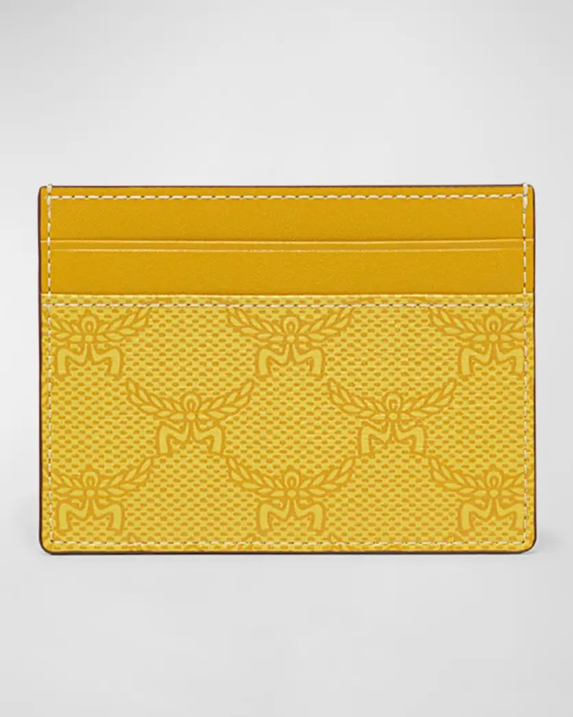 MCM HIMMEL CARD CASE IN LAURETOS LEMON GOLD