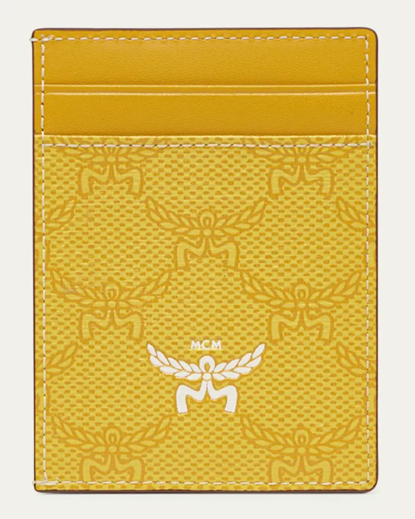 MCM HIMMEL CARD CASE IN LAURETOS LEMON GOLD