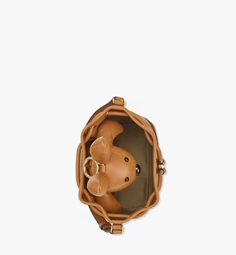 MCM PARK RABBIT VISETOS DRAWSTRING CROSSBODY BAG