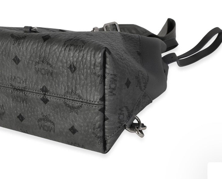MCM GREY VISETOS SMALL ESSENTIAL BACKPACK