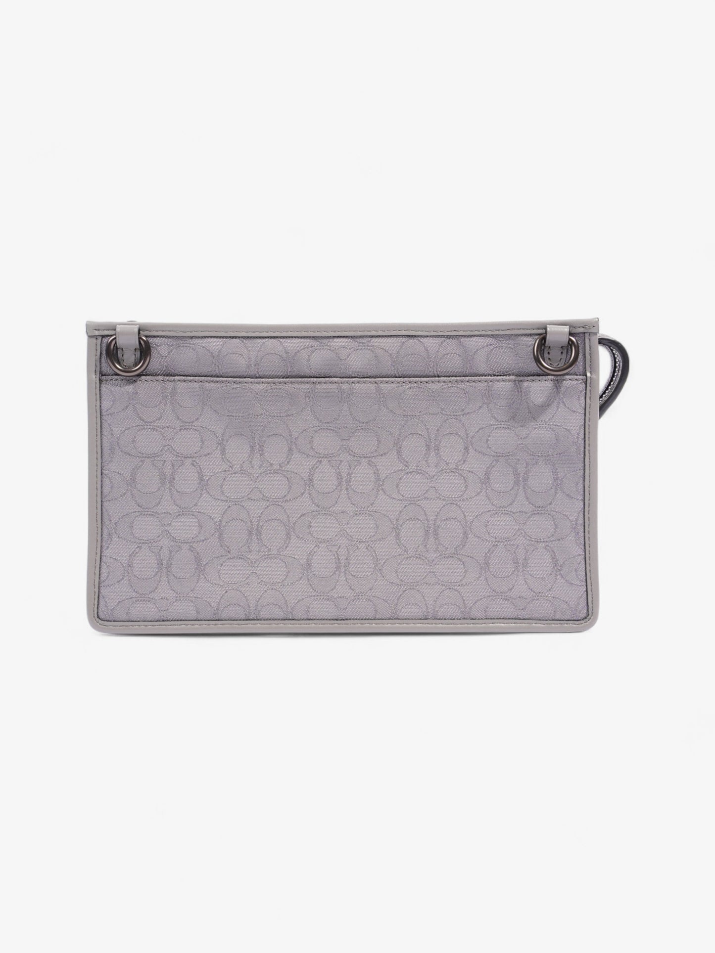 Coach Rivington Convertible Pouch  Grey Signature Jacquard Canvas