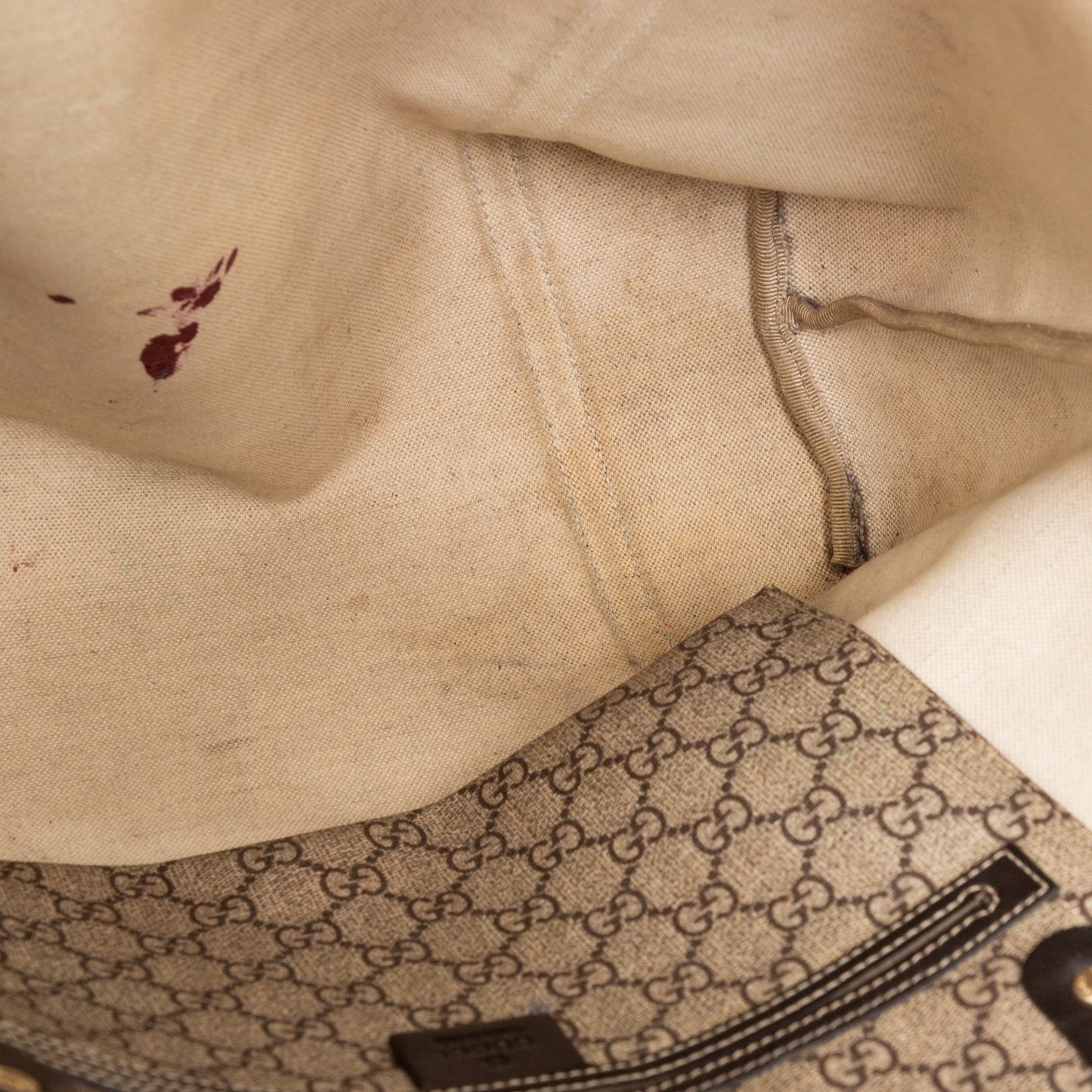 GLM-- Monogram Canvas Tattoo Heart Tote Bag - '10s
