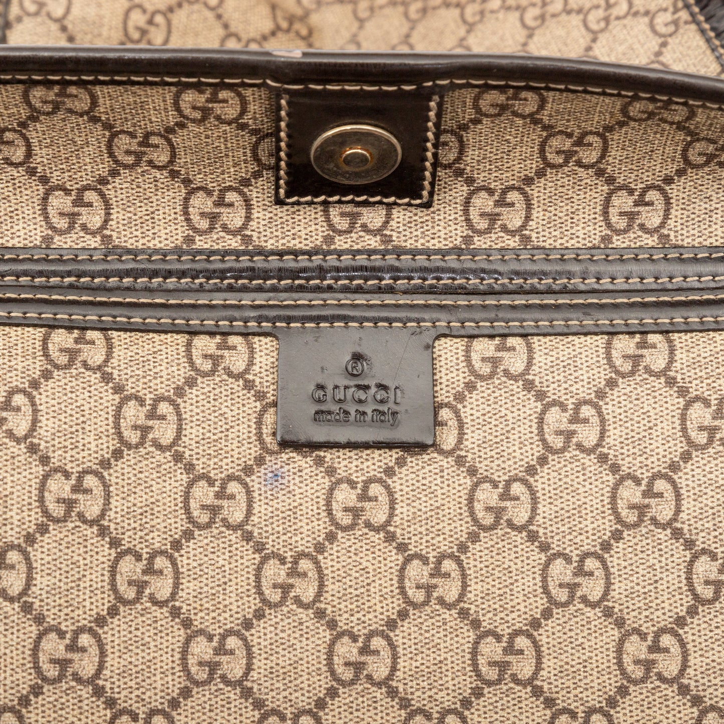 GLM-- Monogram Canvas Tattoo Heart Tote Bag - '10s
