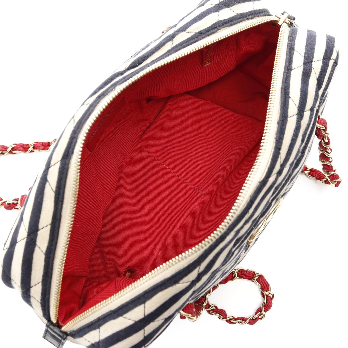 Chanel Quilted Jersey And Lambskin Coco Sailor Camera Bag