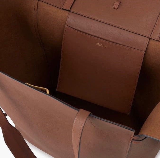 MULBERRY CLOVELLY CALFSKIN CLASSIC GRAIN LEATHER TOTE BAG