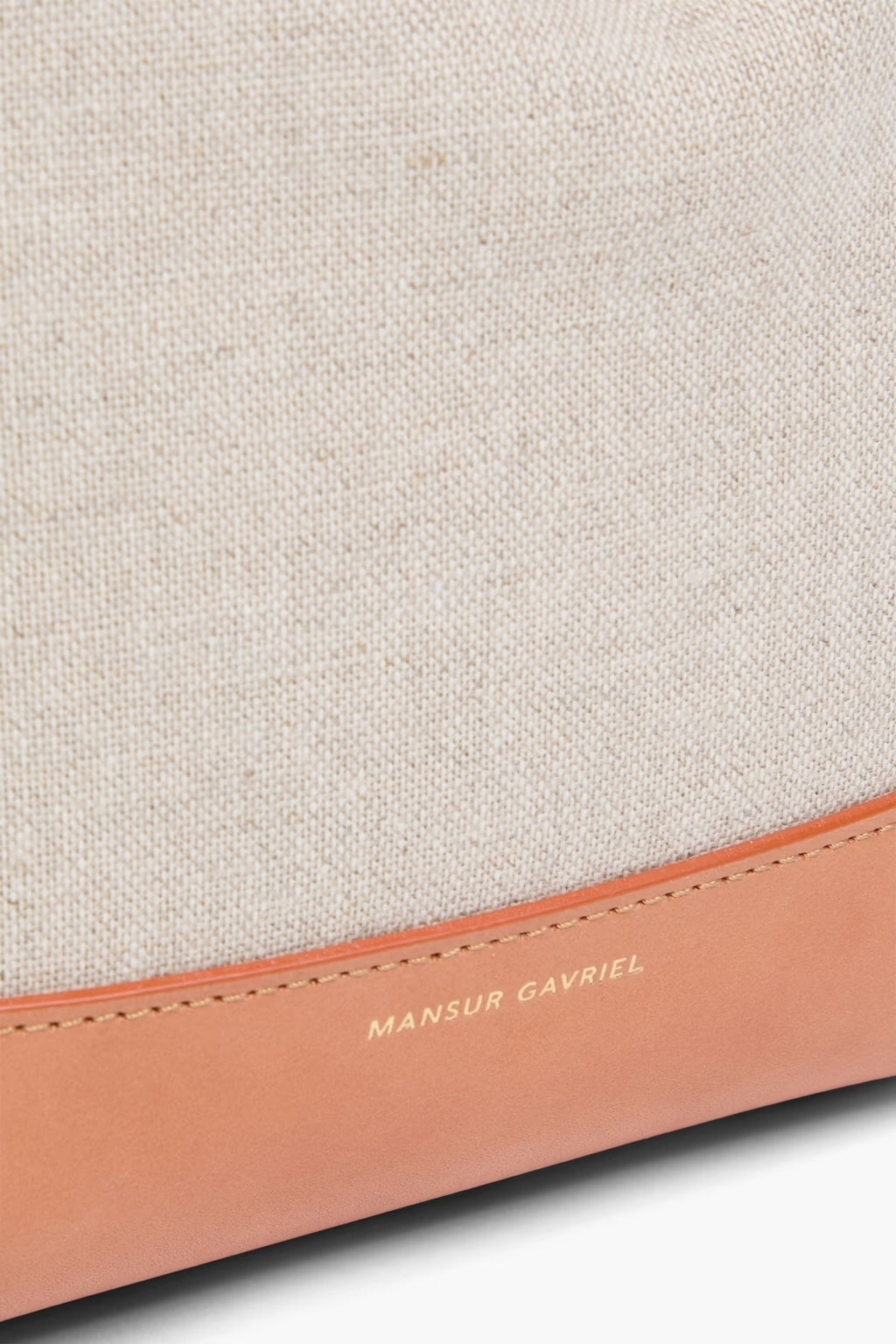 MANSUR GAVRIEL CANVAS CALFSKIN MINI BUCKET BAG