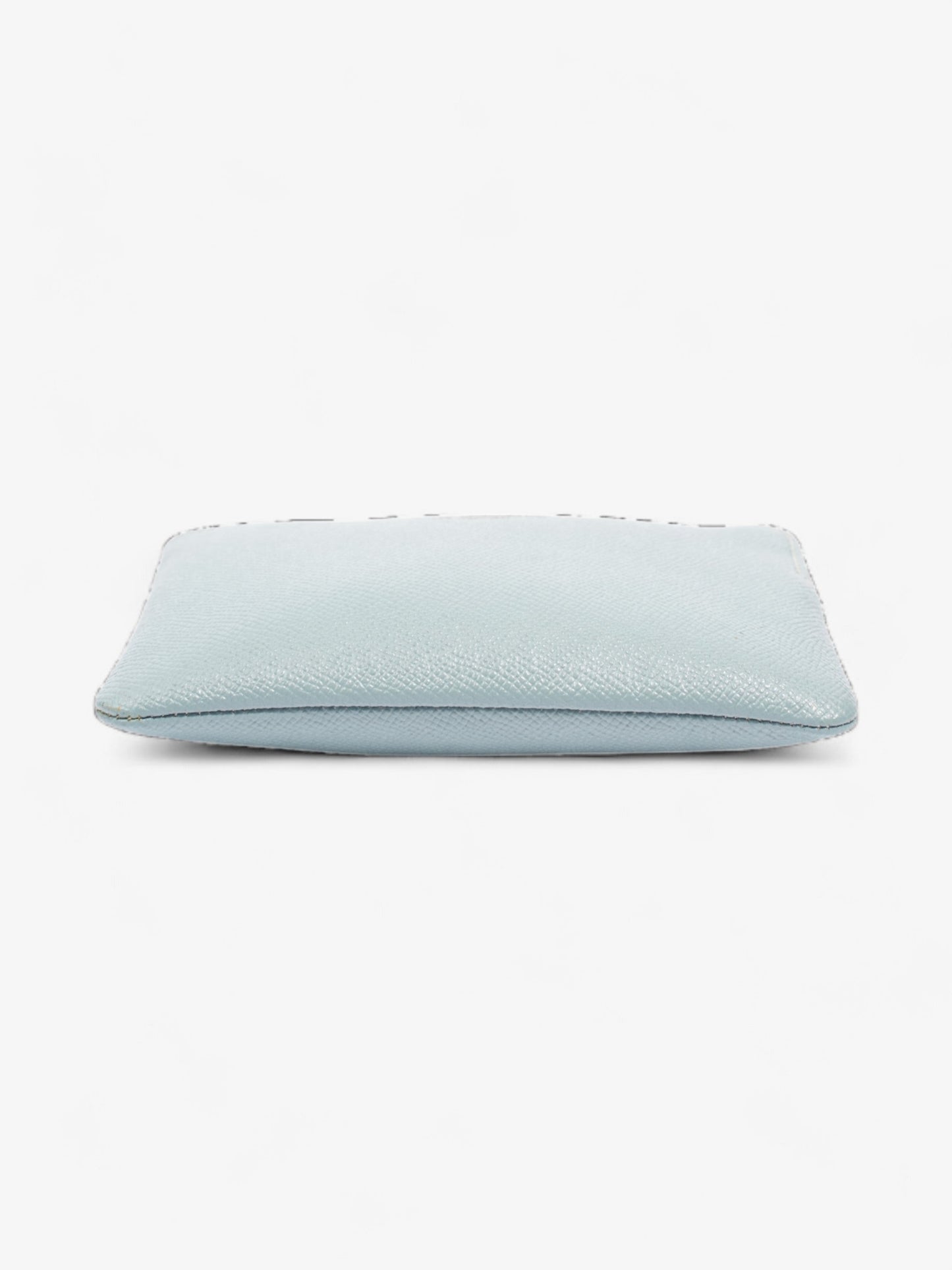 Coach Wristlet Duck Egg Blue Grained Leather