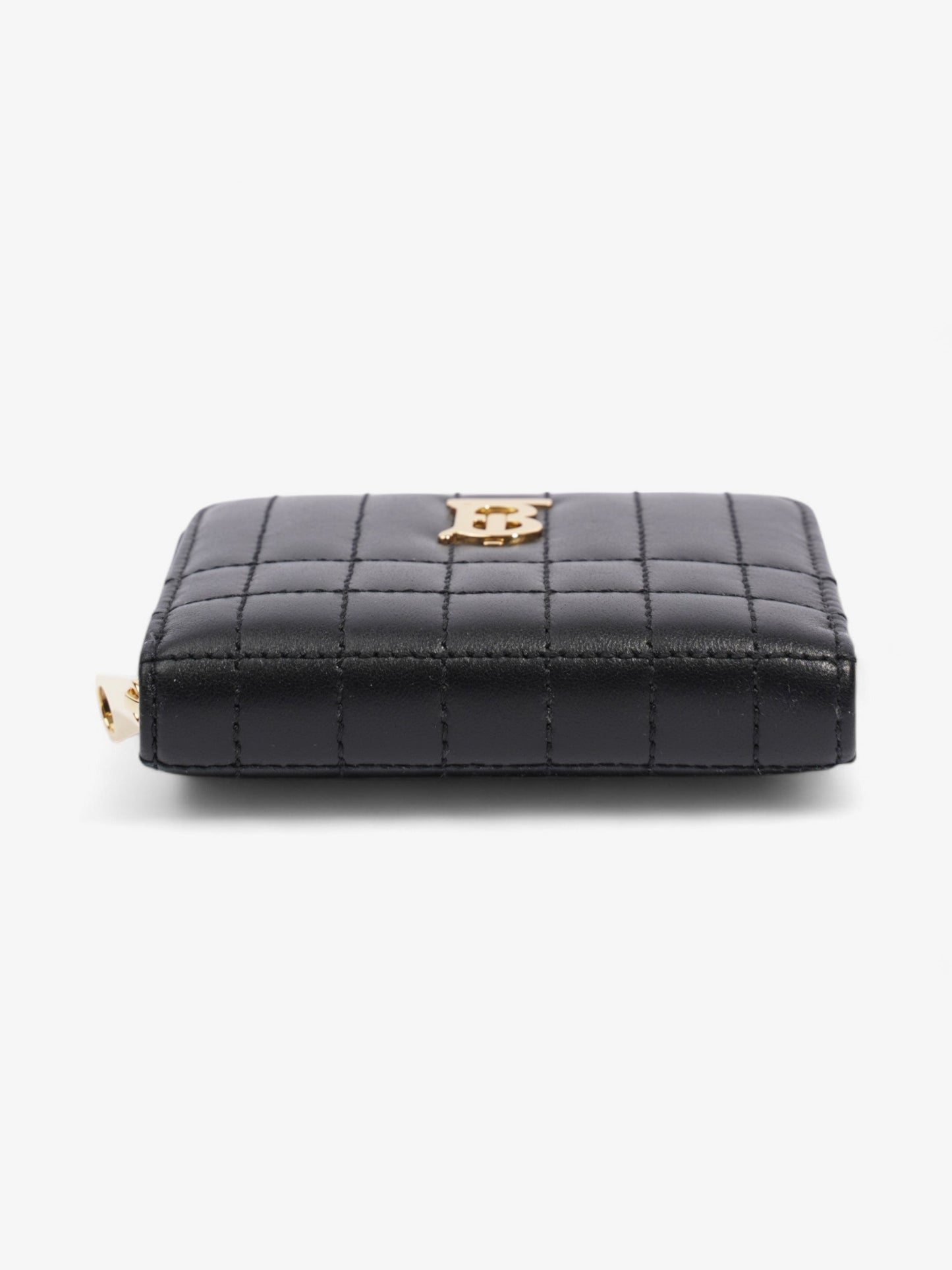 Burberry Lola Zip Wallet Black / Gold Lambskin Leather Mini