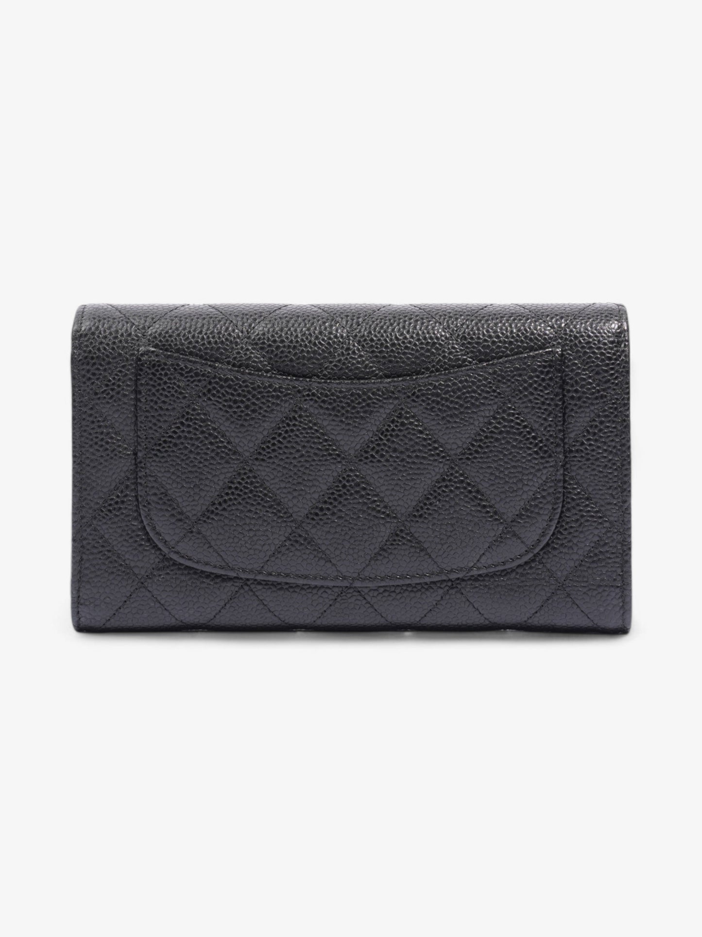 Chanel CC Flap Continental Wallet Black / Gold Caviar Leather