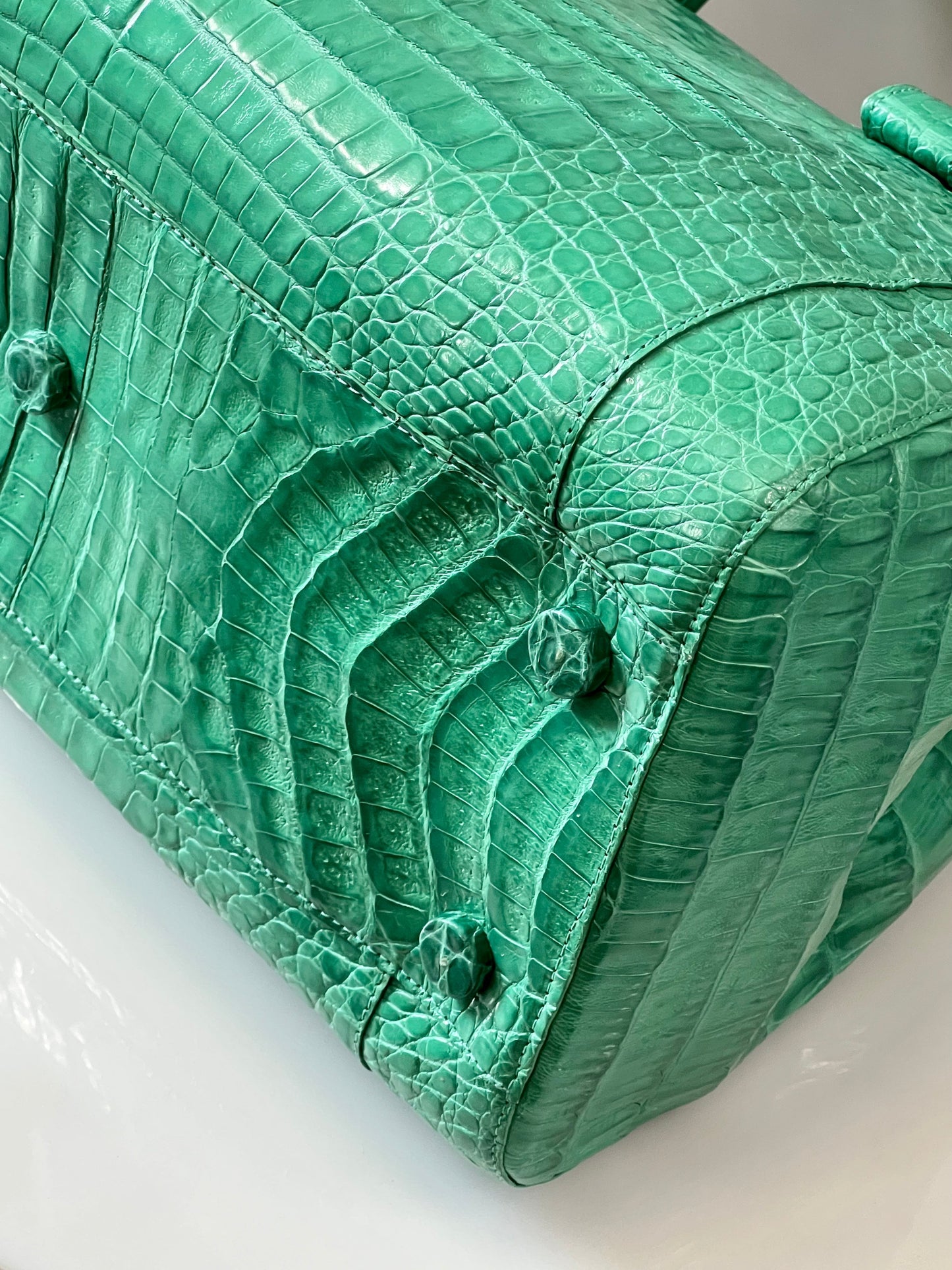 NANCY GONZALEZ CROC EMBOSSED TOTE BAG