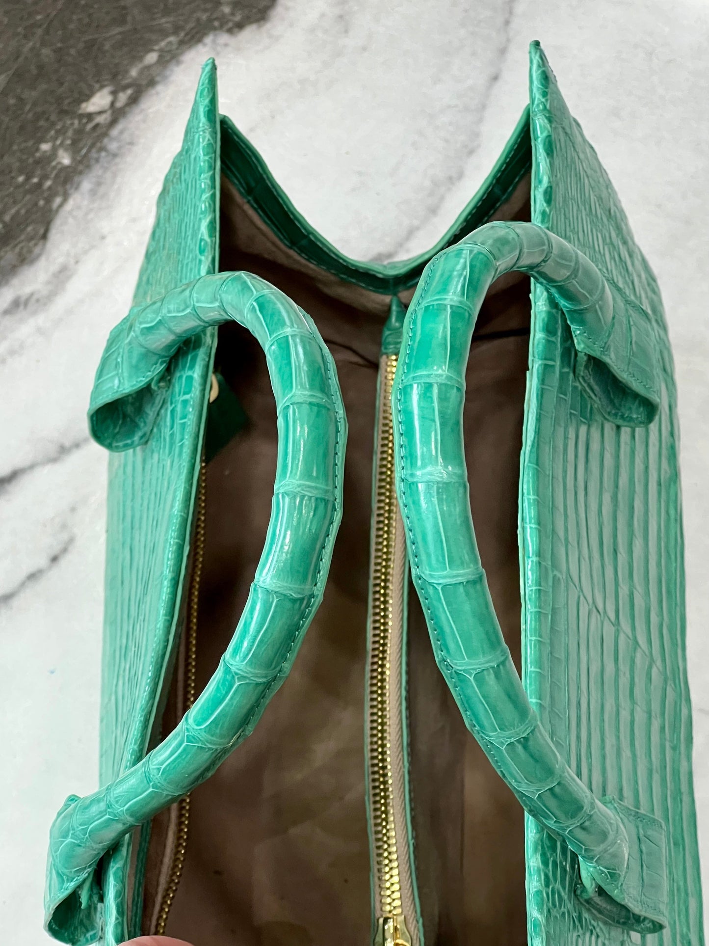 NANCY GONZALEZ CROC EMBOSSED TOTE BAG
