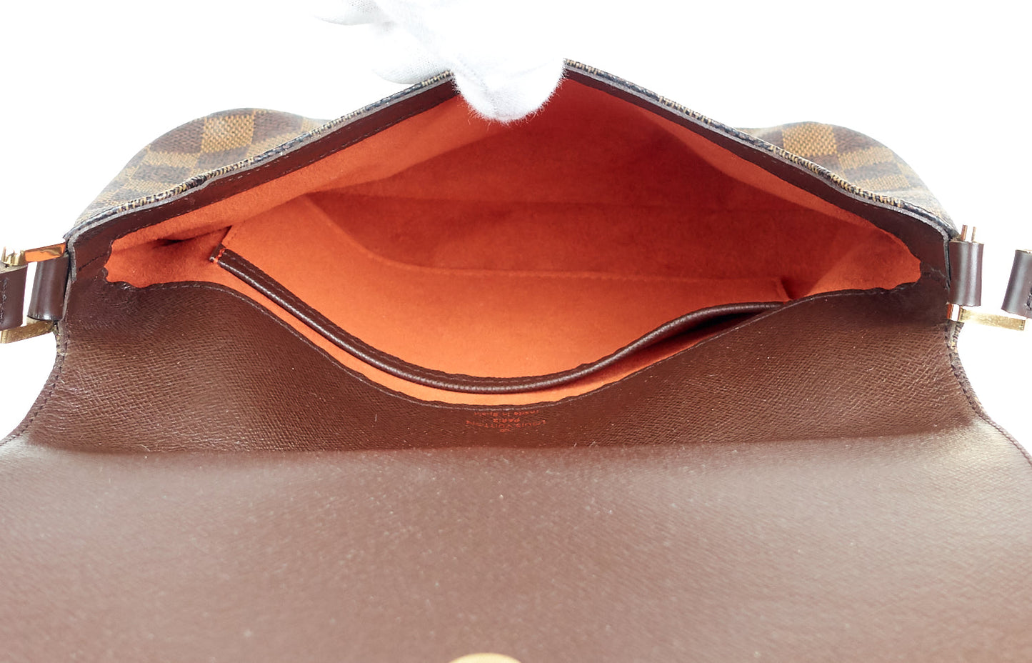Louis Vuitto Musette Tango Damier Ebene Canvas Bag