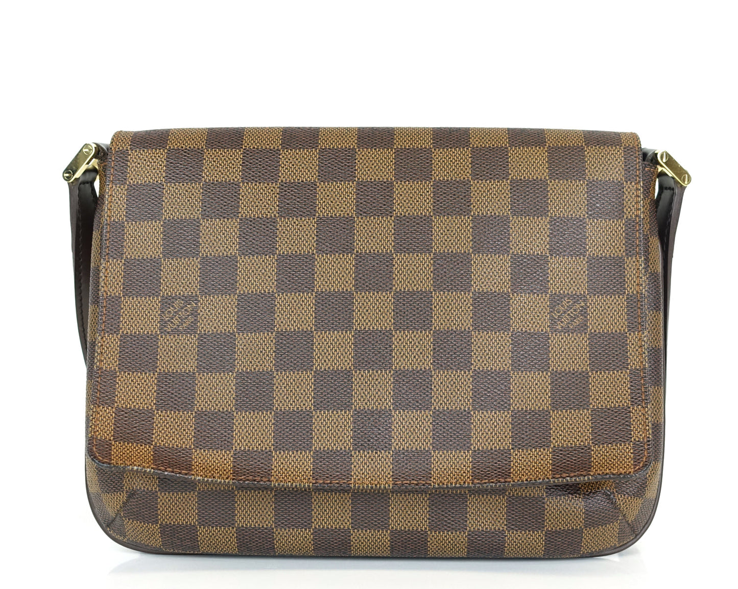 Louis Vuitto Musette Tango Damier Ebene Canvas Bag