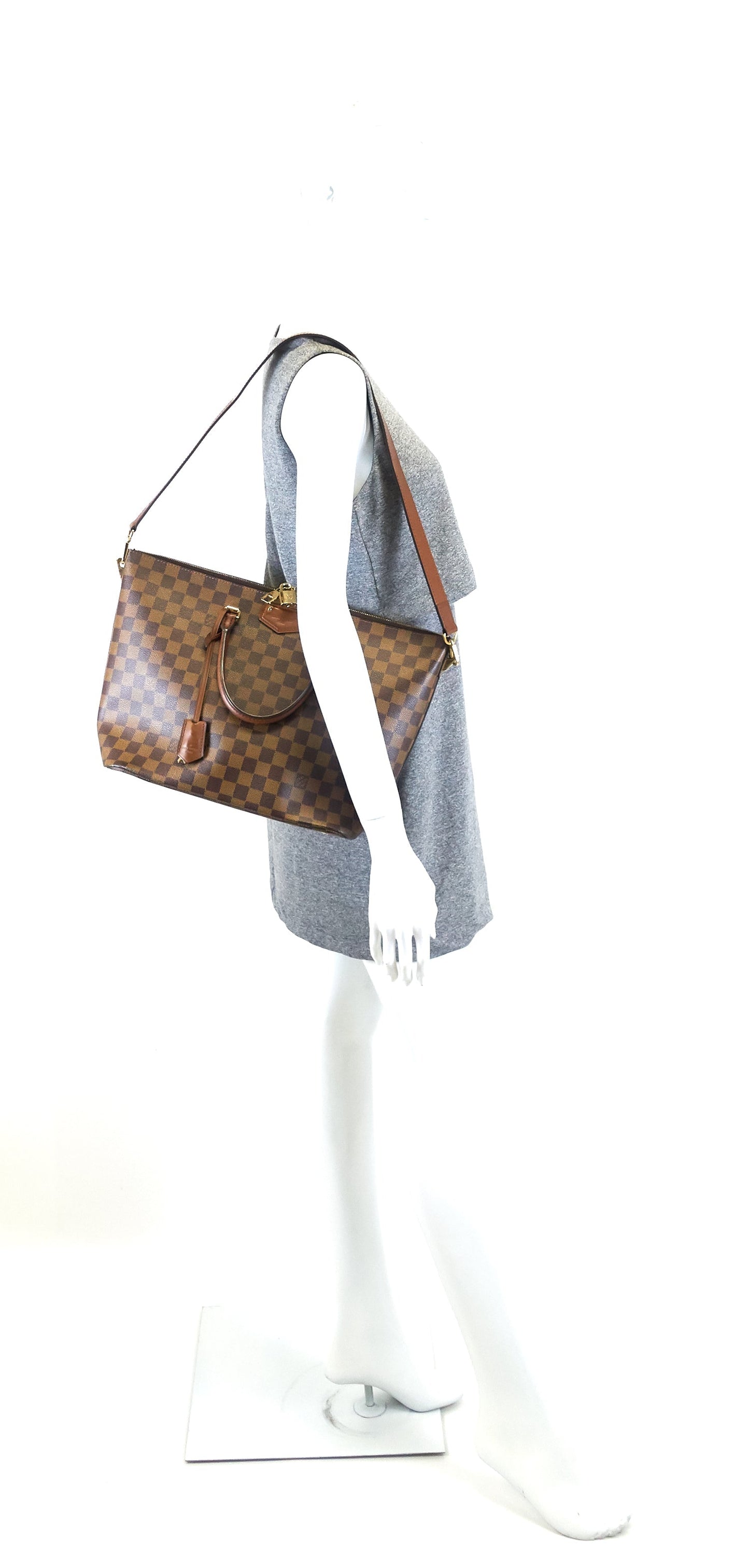 Louis Vuitto Belmont Damier Ebene Canvas Bag