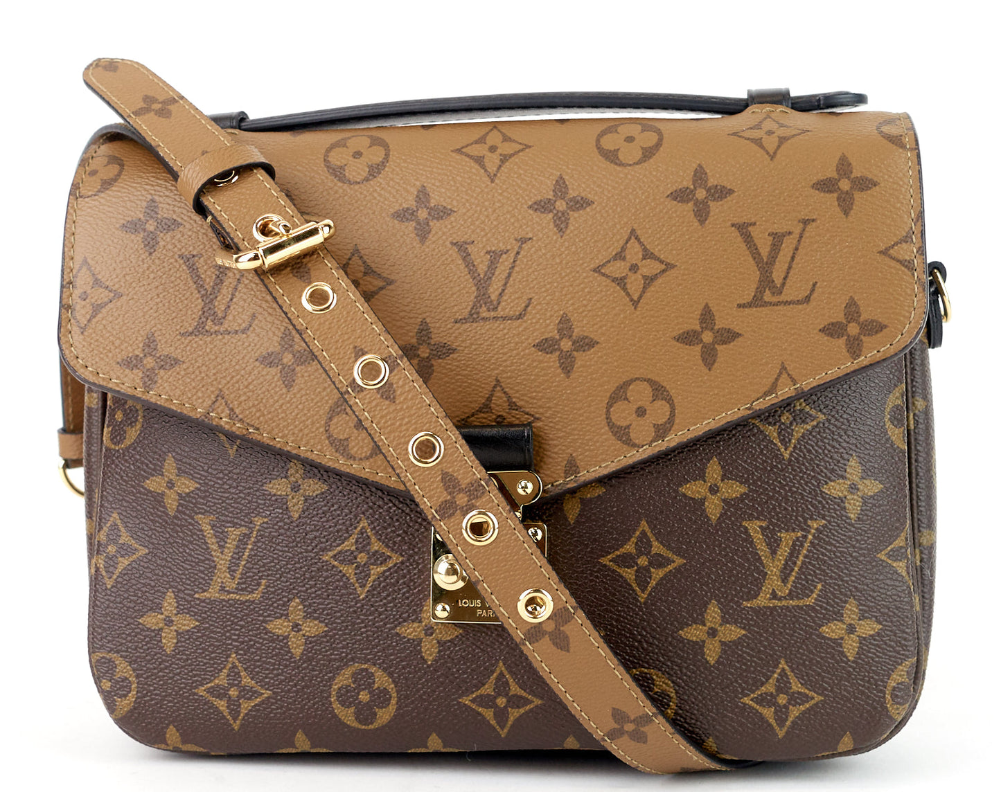 Louis Vuitto Pochette Metis Reverse Monogram Canvas Bag