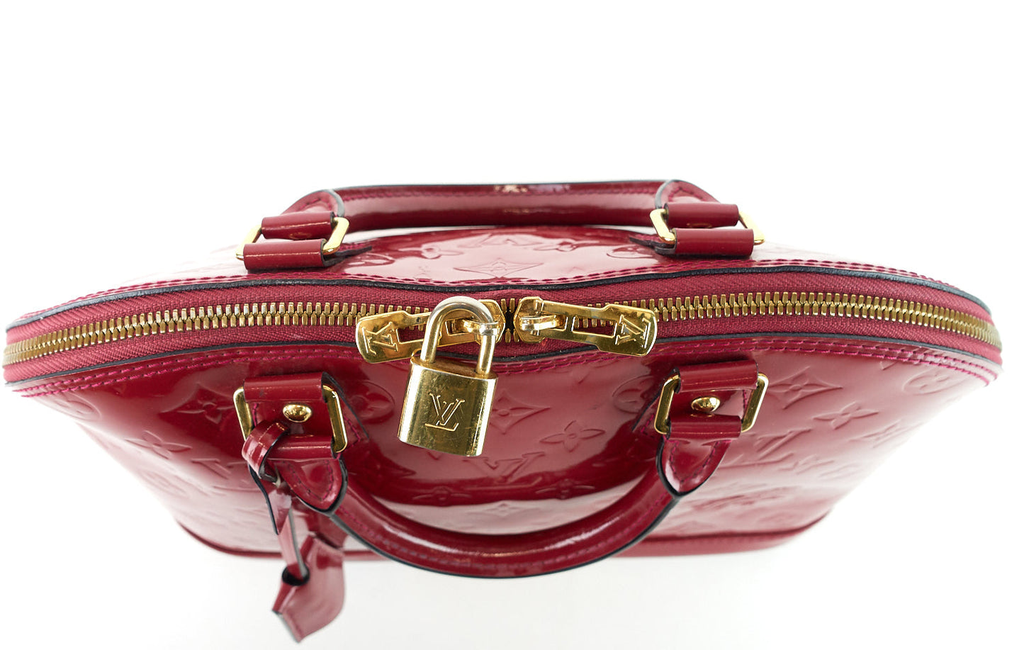 Louis Vuitto Alma PM Monogram Vernis Leather Handbag