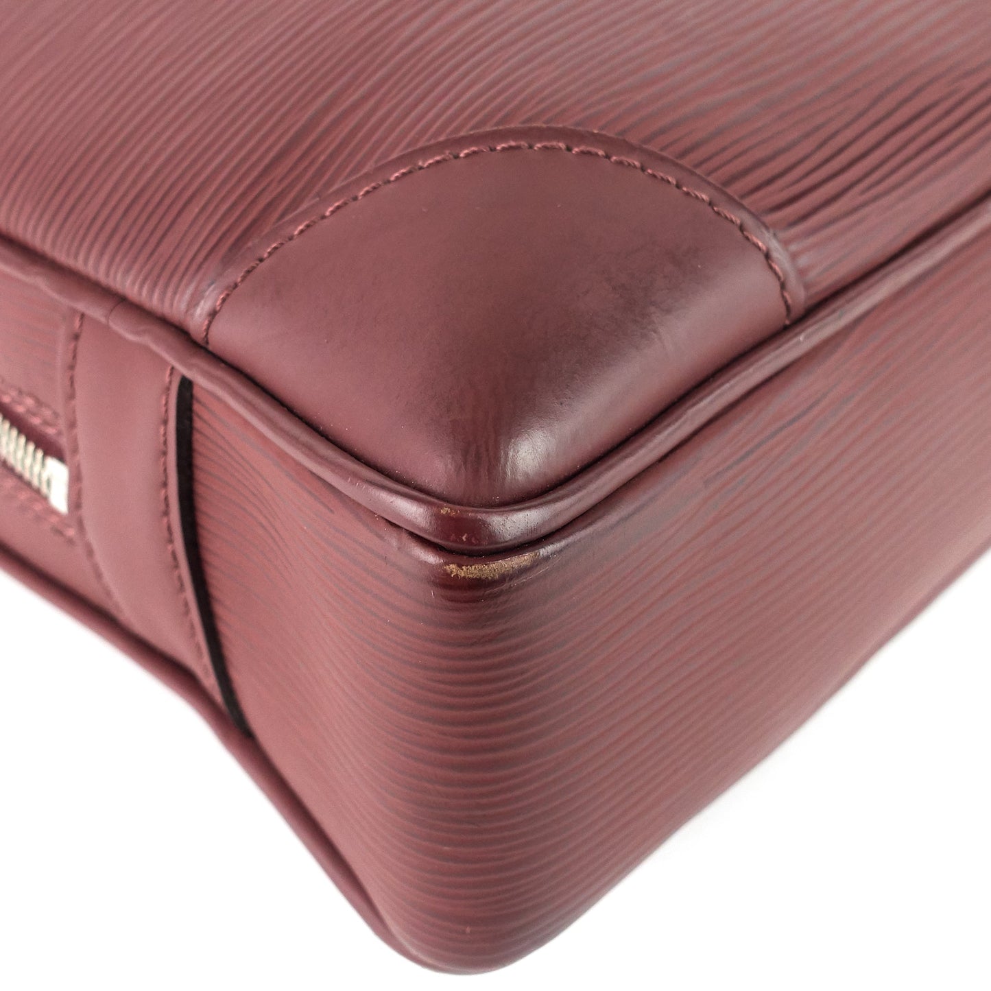 Louis Vuitto Porte-Documents Voyage Burgundy Epi Leather Briefcase Bag