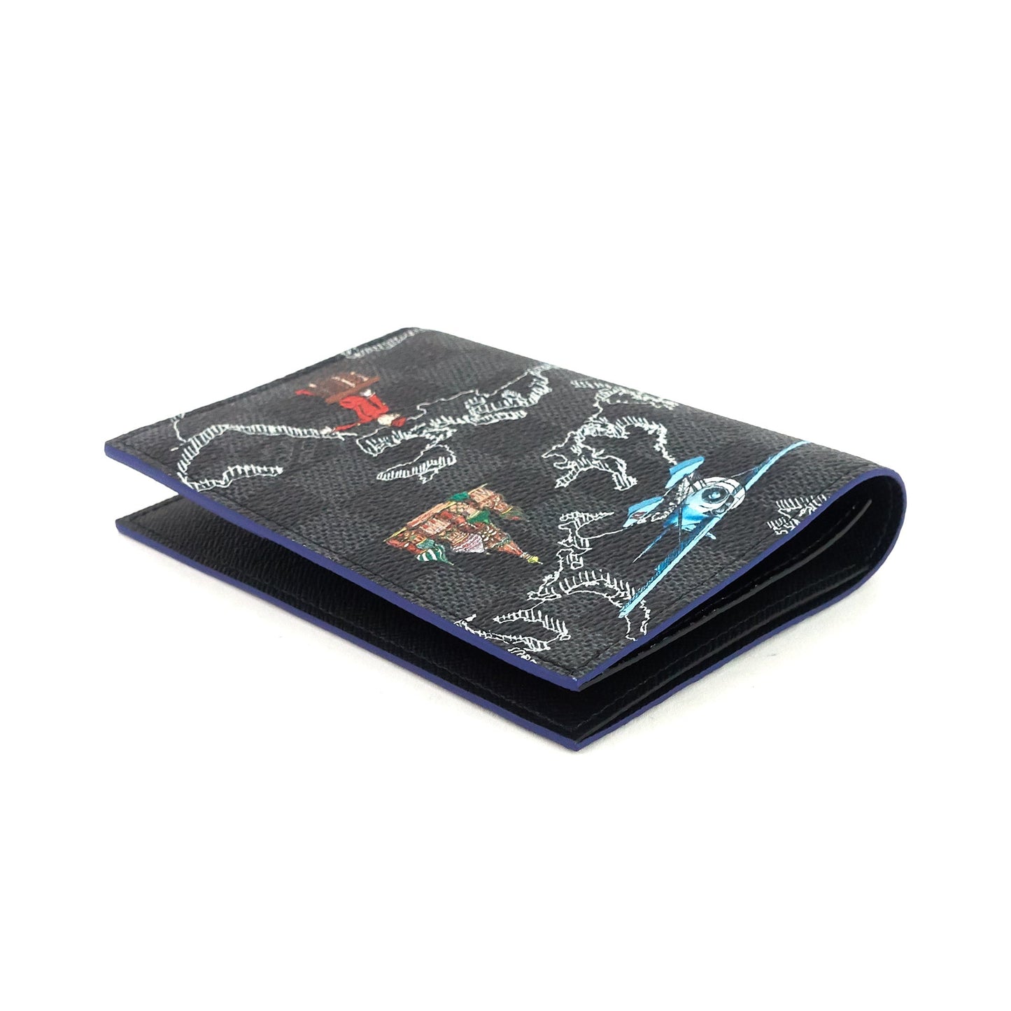 Louis Vuitto Damier Graphite Map Limited Edition Passport Cover