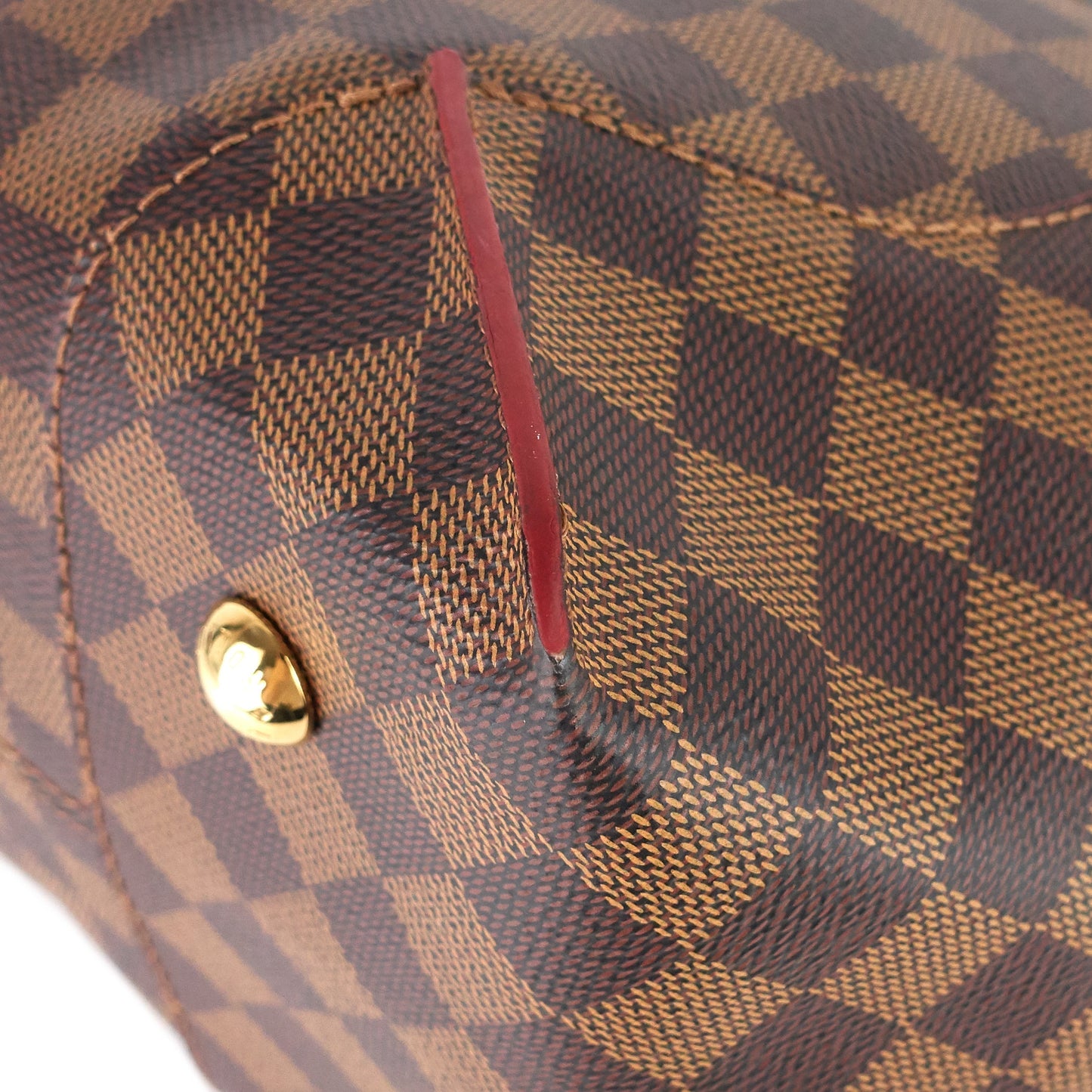 Louis Vuitto Caissa MM Damier Ebene Canvas Tote Bag