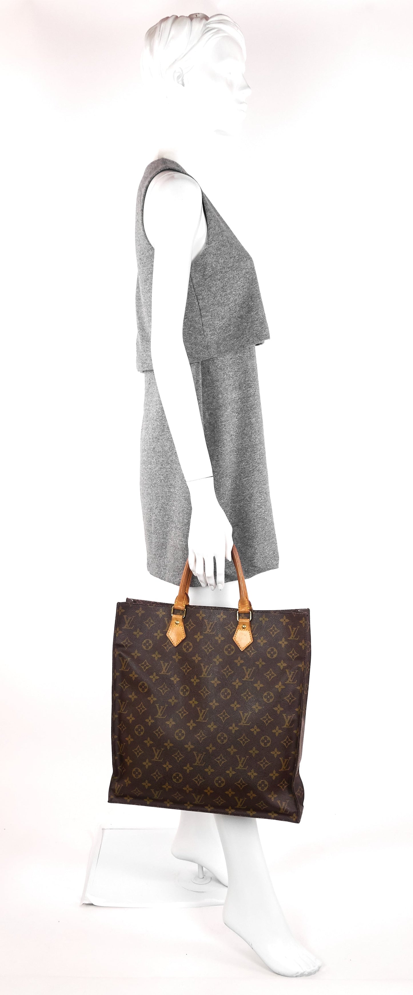 Louis Vuitto Sac Plat GM Monogram Canvas Handbag