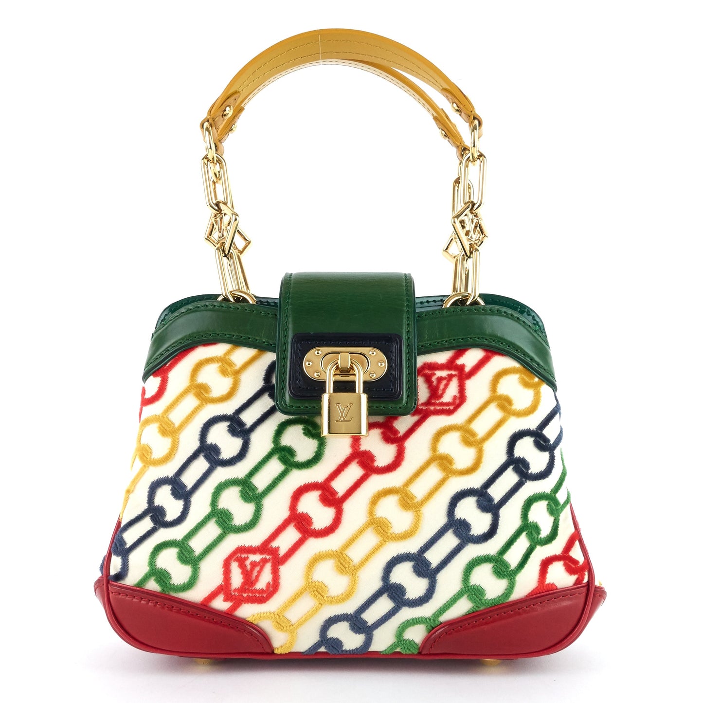 Louis Vuitto Linda Mini Monogram Charms Velvet Chains Bag