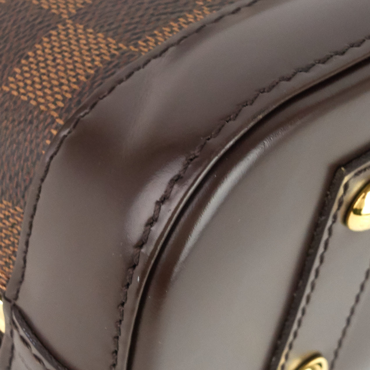 Louis Vuitto Alma BB Damier Ebene Canvas Handbag