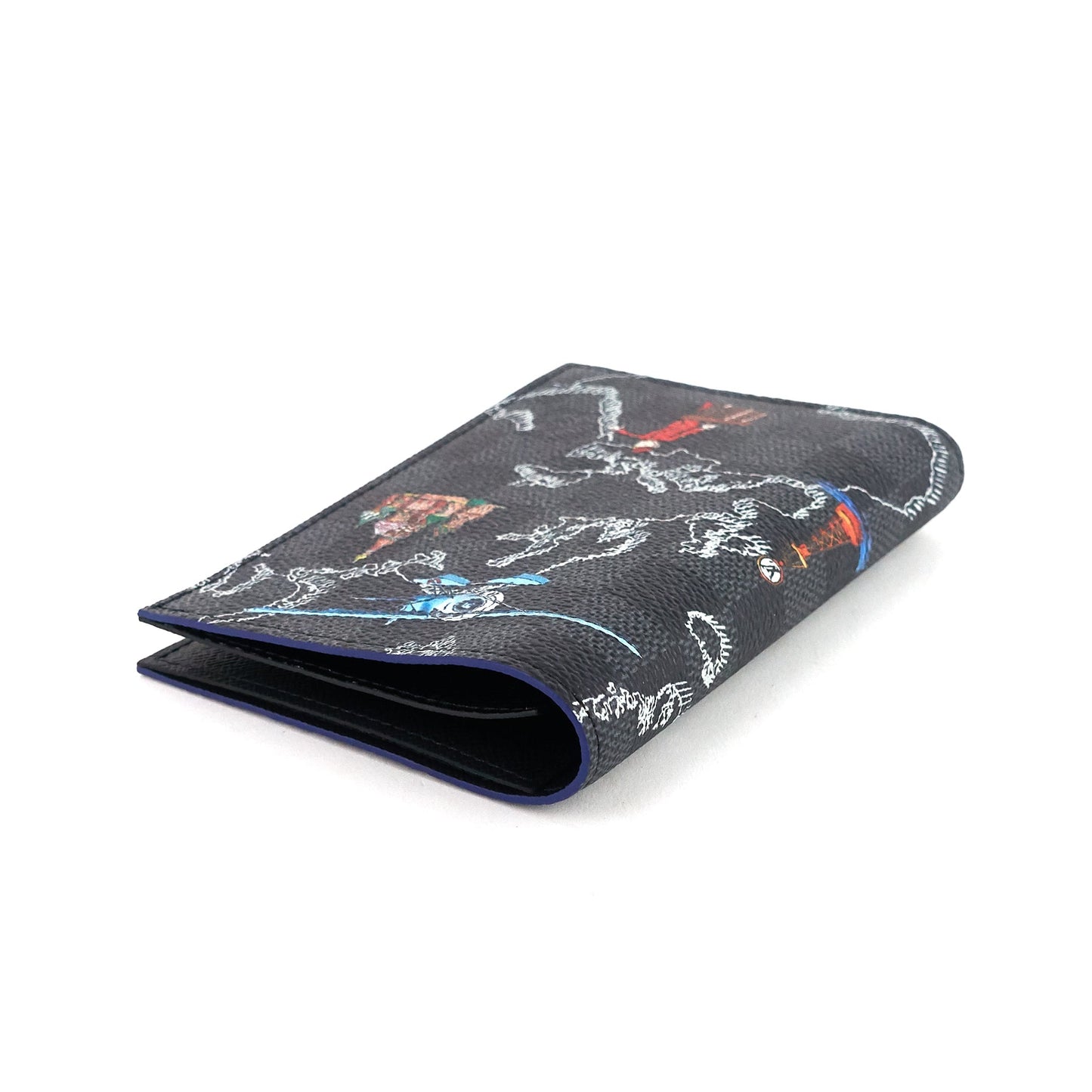 Louis Vuitto Damier Graphite Map Limited Edition Passport Cover