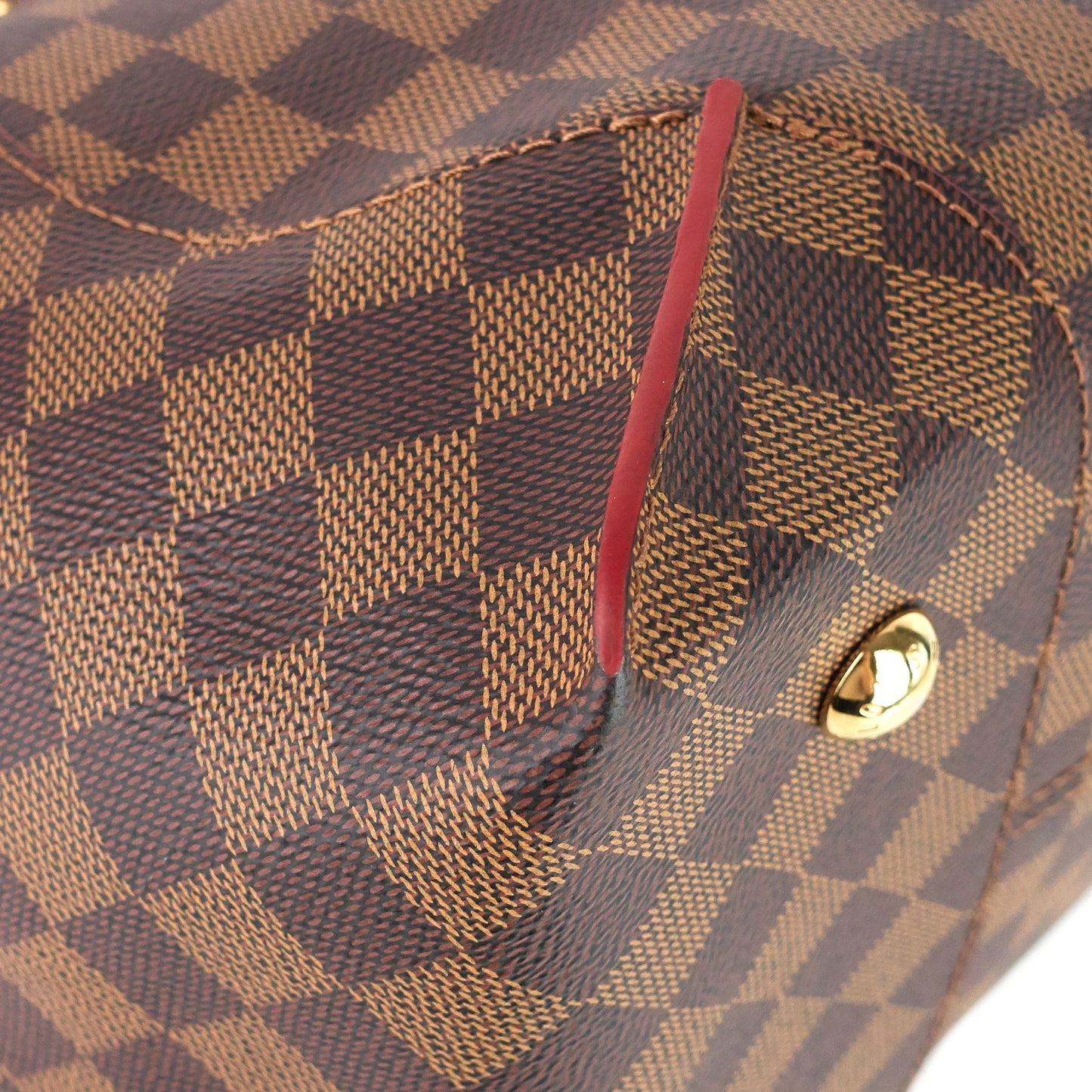 Louis Vuitto Caissa MM Damier Ebene Canvas Tote Bag
