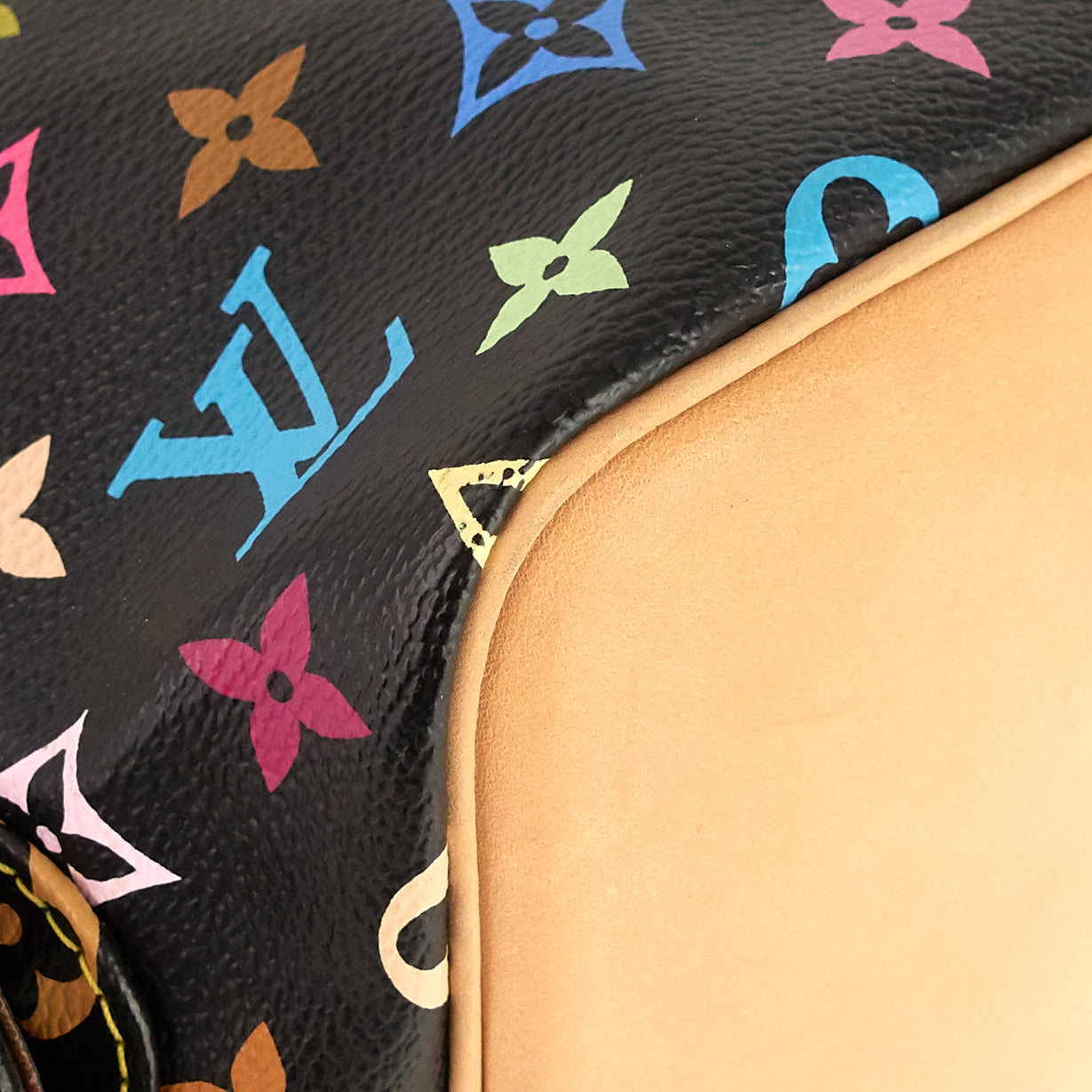 Louis Vuitto Petit NoÃ© Monogram Multicolore Canvas Bag