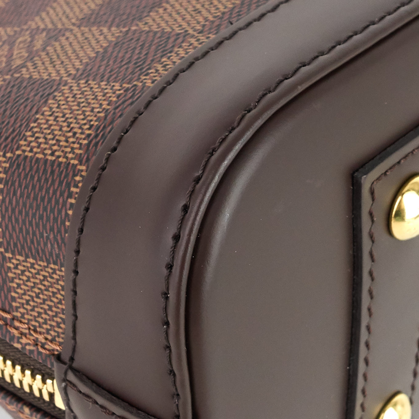 Louis Vuitto Alma BB Damier Ebene Canvas Handbag