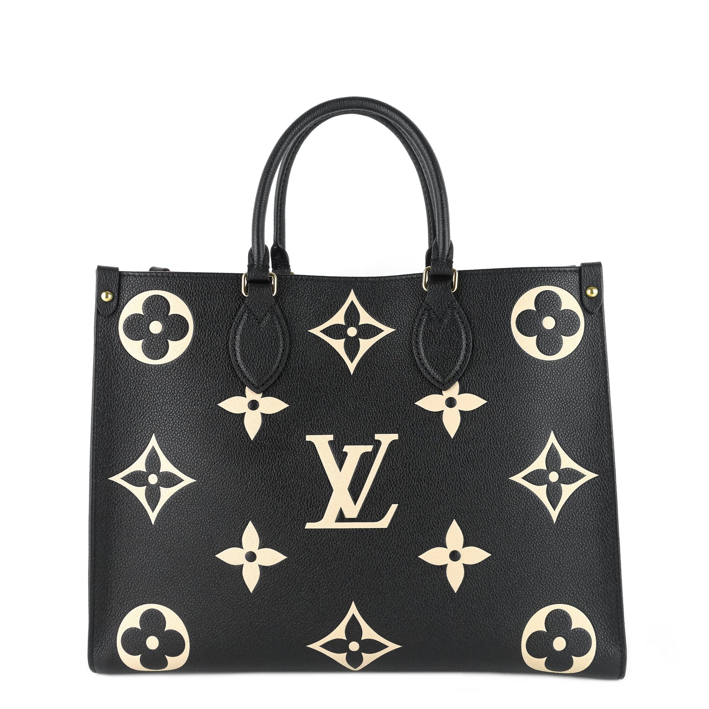 Louis Vuitto OnTheGo MM Bicolour Monogram Empreinte Leather Bag