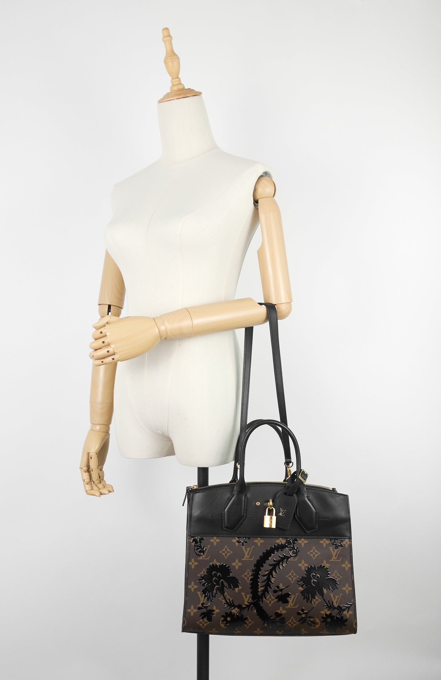 Louis Vuitto City Steamer MM Monogram Blossom Canvas Bag