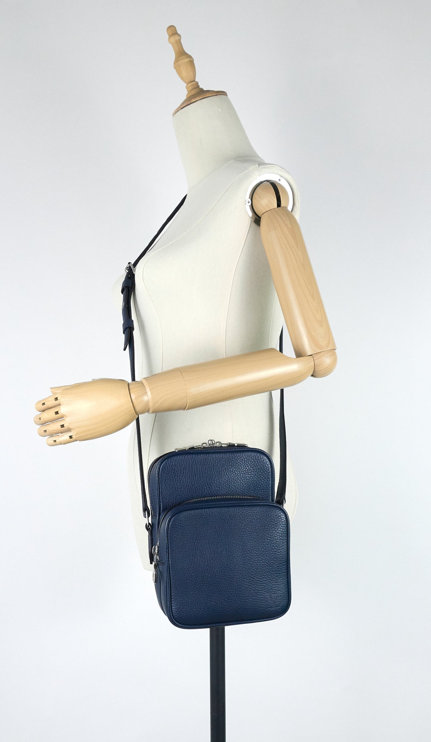 Louis Vuitto Amazone Blue Taurillon Leather Crossbody Bag