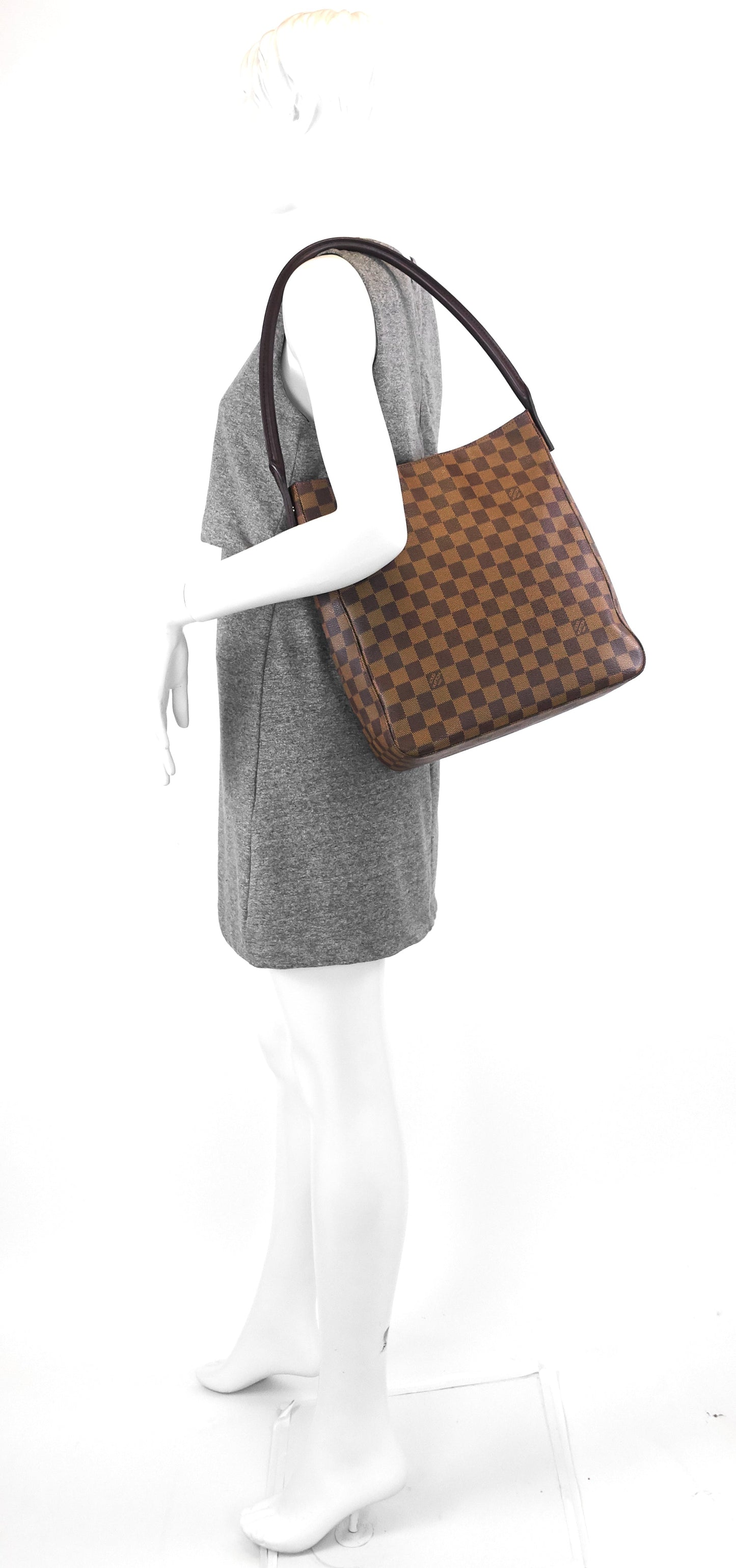 Louis Vuitto Looping GM Damier Ebene Canvas Bag